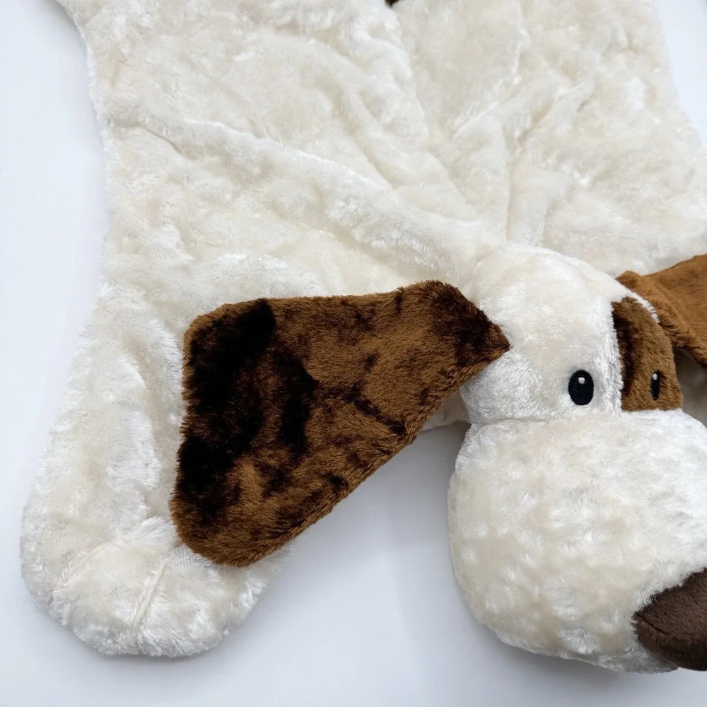 Baby Gund Red Envelope Puppy Dog Plush Blanket Lovey Silky Cream Play Mat 42643